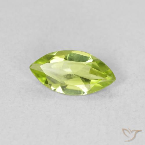 Peridoto Verde medio natural de 0.55 ct, Marquesa, VS