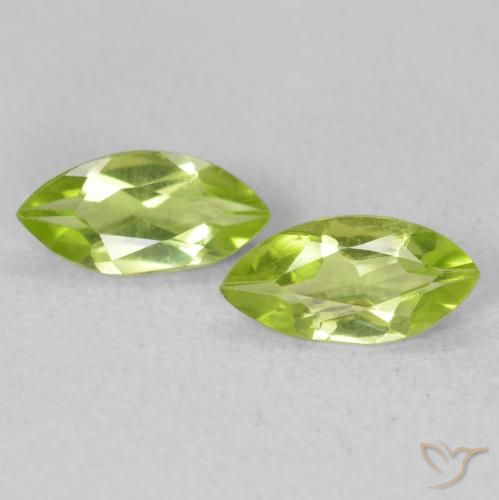 1.01ctw Natural Verde amarillento Peridoto, Marquesa, VS