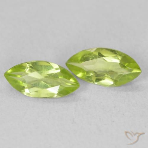 Gemas de Peridoto Verde amarillento natural de 1.01 ct, Marquesa, VS