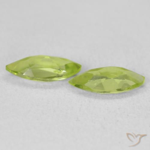 Gemas de Peridoto Verde amarillento natural de 1.01 ct, Marquesa, VS