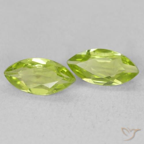 1.01ctw Natural Verde medio Peridoto, Marquesa, VS
