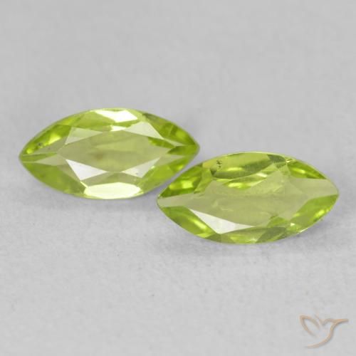 Gemas de Peridoto Verde medio natural de 1.01 ct, Marquesa, VS