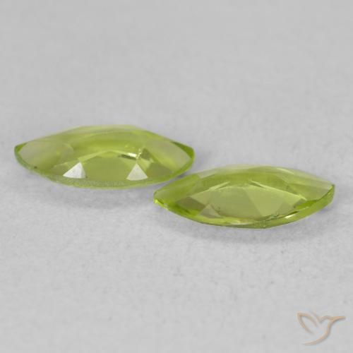 Gemas de Peridoto Verde medio natural de 1.01 ct, Marquesa, VS