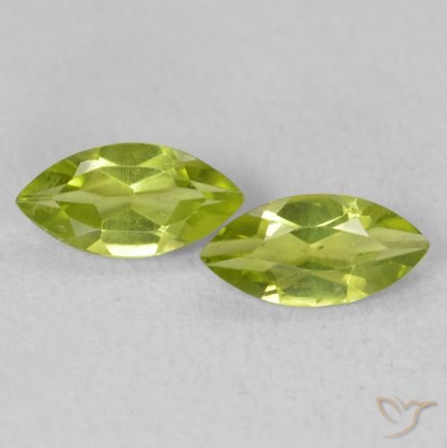 1.13ctw Natural Verde Oliva Peridoto, Marquesa, VS