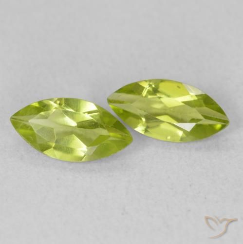 Gemas de Peridoto Verde Oliva natural de 1.13 ct, Marquesa, VS