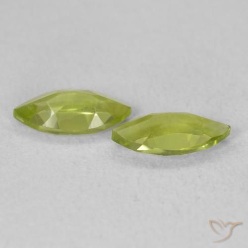 Gemas de Peridoto Verde Oliva natural de 1.13 ct, Marquesa, VS