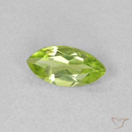 Peridoto Verde claro natural de 0.59 ct, Marquesa, VVS-VS