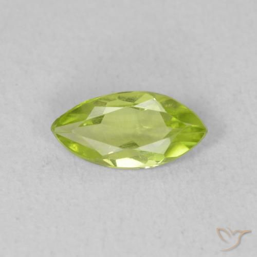 0.49ct Natural Verde medio Peridoto, Marquesa, VVS-VS