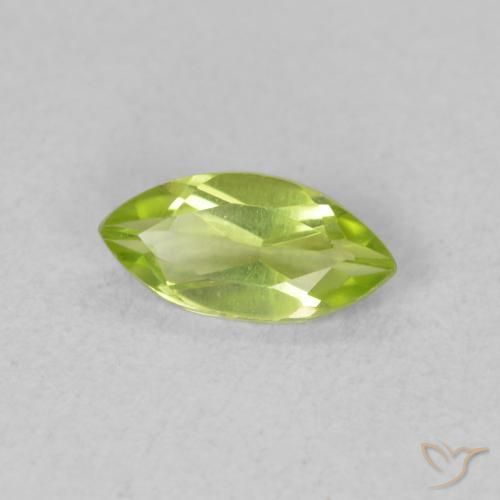 Peridoto Verde medio natural de 0.58 ct, Marquesa, VVS-VS