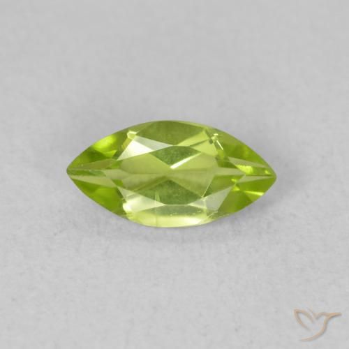 0.61ct Natural Verde claro Peridoto, Marquesa, VVS-VS