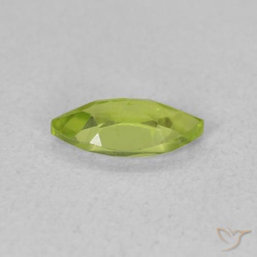 Peridoto Verde claro natural de 0.61 ct, Marquesa, VVS-VS