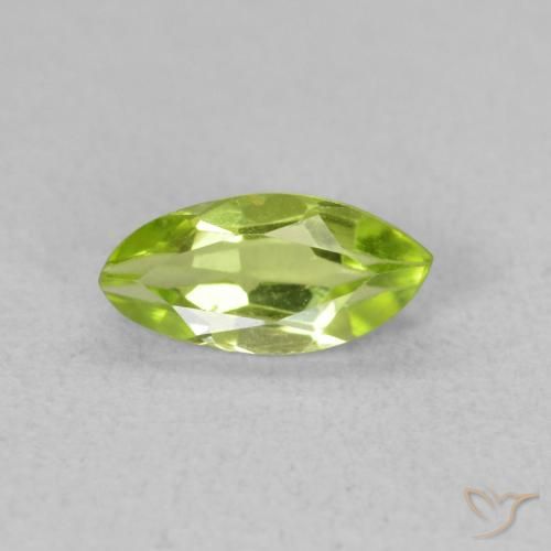 0.65ct Natural Verde claro Peridoto, Marquesa, VVS-VS