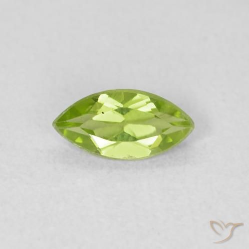0.55ct Natural Verde vivo claro Peridoto, Marquesa, VS