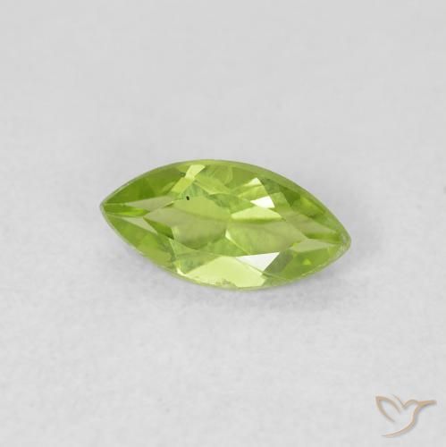Peridoto Verde vivo claro natural de 0.55 ct, Marquesa, VS