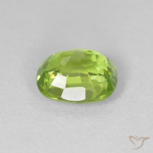 Peridoto Verde amarillento natural de 2.16 ct, Forma Cojín, VS