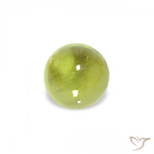 0.38ct Verde Oliva Peridoto Piedras Preciosas, Redondo, Transparente