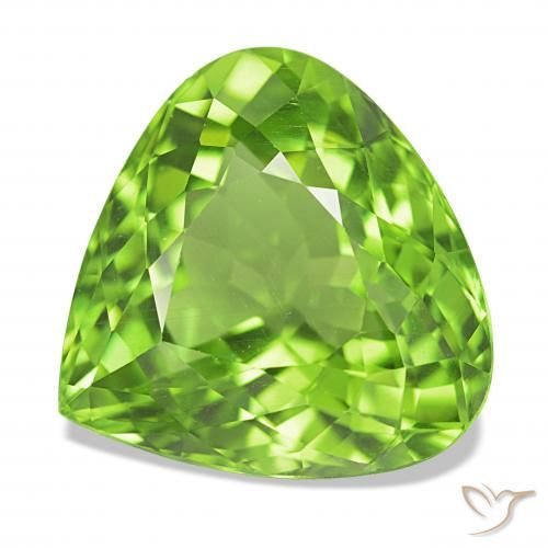 Peridoto Verde vivo natural de 10.00 ct, En forma de pera, VVS-VS