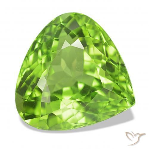 Peridoto Verde vivo natural de 10.00 ct, En forma de pera, VVS-VS