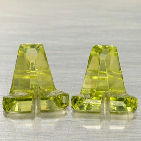 Gemas de peridoto verde natural de  ct, forma elegante, VS