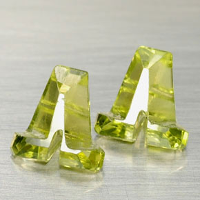 Gemas de peridoto verde natural de  ct, forma elegante, VS
