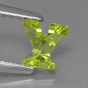 Peridoto verde natural de 0,46 ct, forma elegante, VS