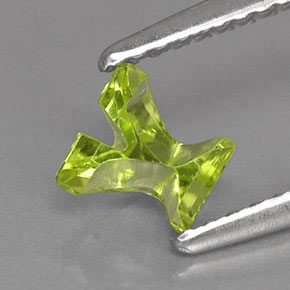 Peridoto verde natural de 0,46 ct, forma elegante, VS