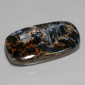 Pietersita multicolor natural de 52,84 ct, corte cojín, opaco