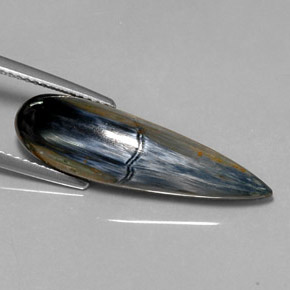 Pietersita multicolor natural de 6,91 ct, en forma de pera, opaco