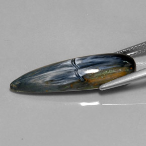 Pietersita multicolor natural de 6,91 ct, en forma de pera, opaco