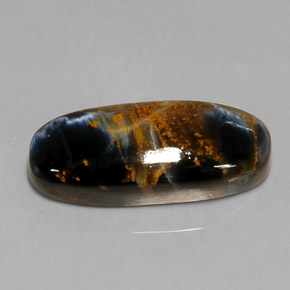 Pietersita Multicolor natural de 10.81 ct, Corte Óvalo, Opaco