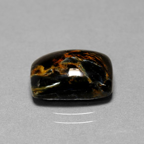 Pietersita multicolor natural de 4,96 ct, corte cojín, opaco