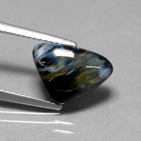 Pietersita multicolor natural de 2,67 ct, trillón, opaco