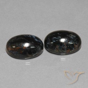 12.75ctw Natural Negro Pietersita, Ovalada, Opaco