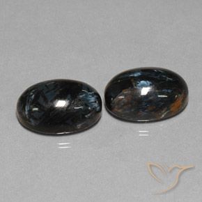 12.68ctw Natural Negro Pietersita, Ovalada, Opaco