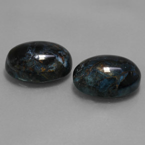 Gemas de pietersita multicolor natural de  ct, corte óvalo, opaco