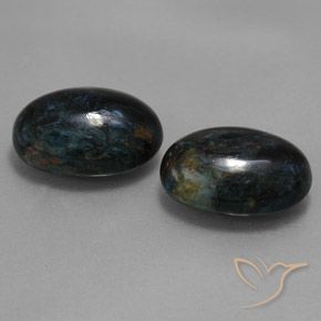 Gemas de Pietersita Negro natural de 11.78 ct, Ovalada, Opaco