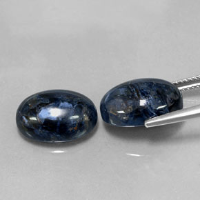 Gemas de pietersita multicolor natural de  ct, corte óvalo, opaco
