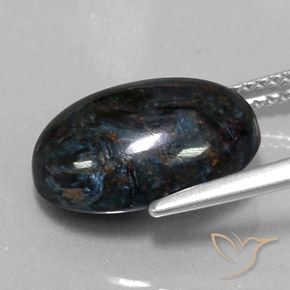 Pietersita Negro natural de 6.05 ct, Ovalada, Opaco