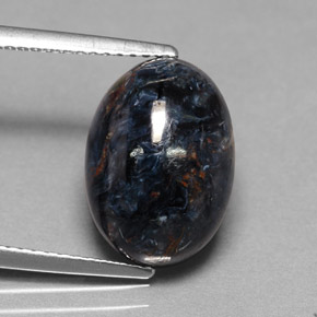 Pietersita multicolor natural de 6,00 ct, corte óvalo, opaco