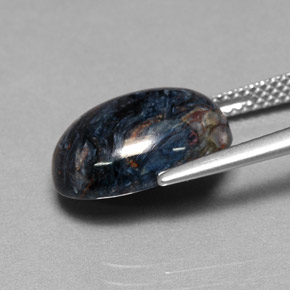 Pietersita multicolor natural de 6,00 ct, corte óvalo, opaco