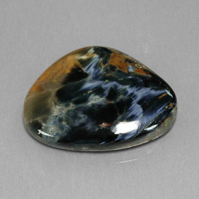 Pietersita multicolor natural de 13,40 ct, forma elegante, opaco