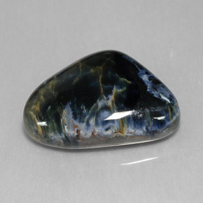 Pietersita multicolor natural de 20,92 ct, forma elegante, opaco