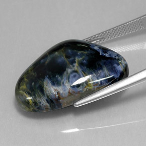 Pietersita multicolor natural de 20,92 ct, forma elegante, opaco