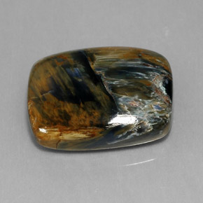 Pietersita multicolor natural de 18,44 ct, corte cojín, opaco