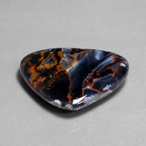 Pietersita multicolor natural de 20,08 ct, forma elegante, opaco