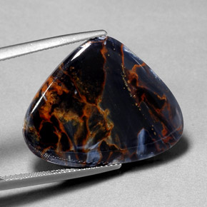 Pietersita multicolor natural de 20,08 ct, forma elegante, opaco