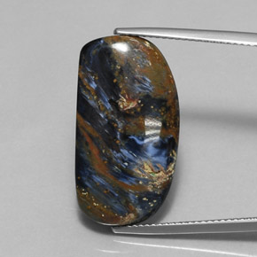 Pietersita multicolor natural de 17,00 ct, forma elegante, opaco