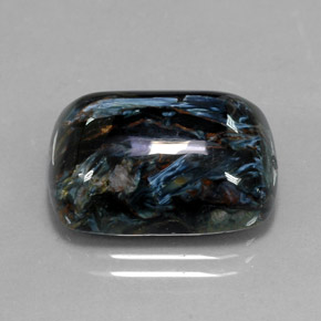 Pietersita multicolor natural de 14,81 ct, corte cojín, opaco