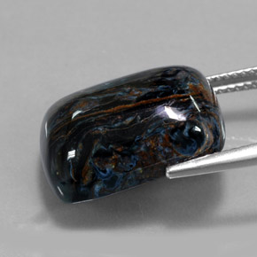 Pietersita multicolor natural de 15,20 ct, corte cojín, opaco