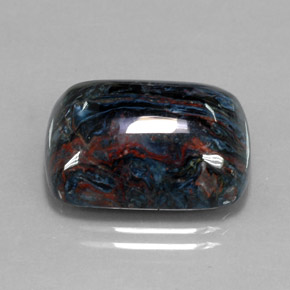 Pietersita multicolor natural de 14,74 ct, corte cojín, opaco